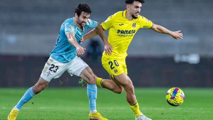 Morlanes, durante un partido del Vilarreal contra el Celta.