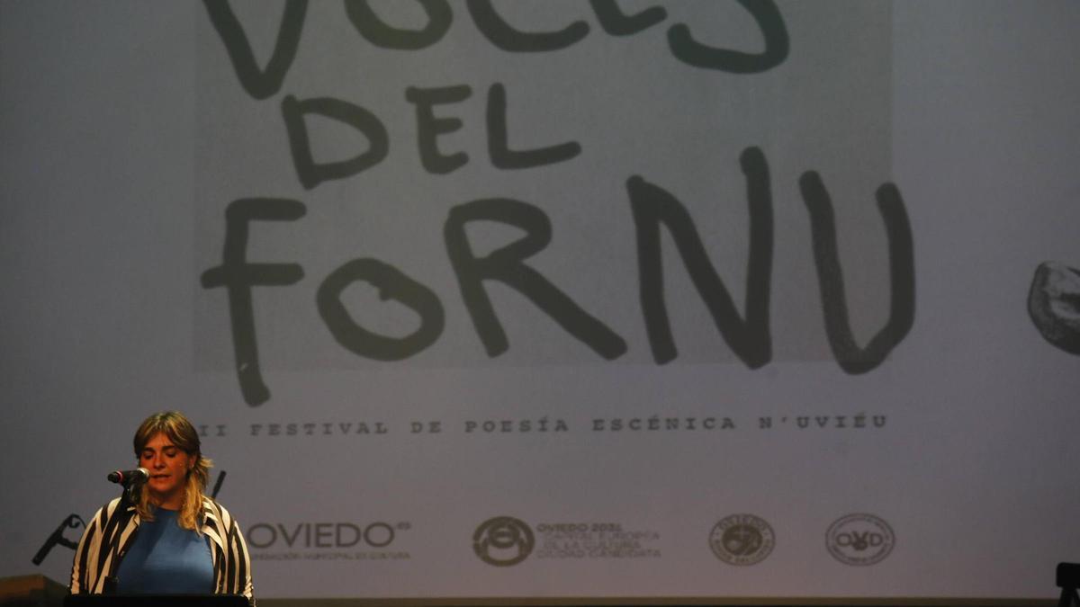 Lucía Aldao, este viernes, en el teatro Filarmónica