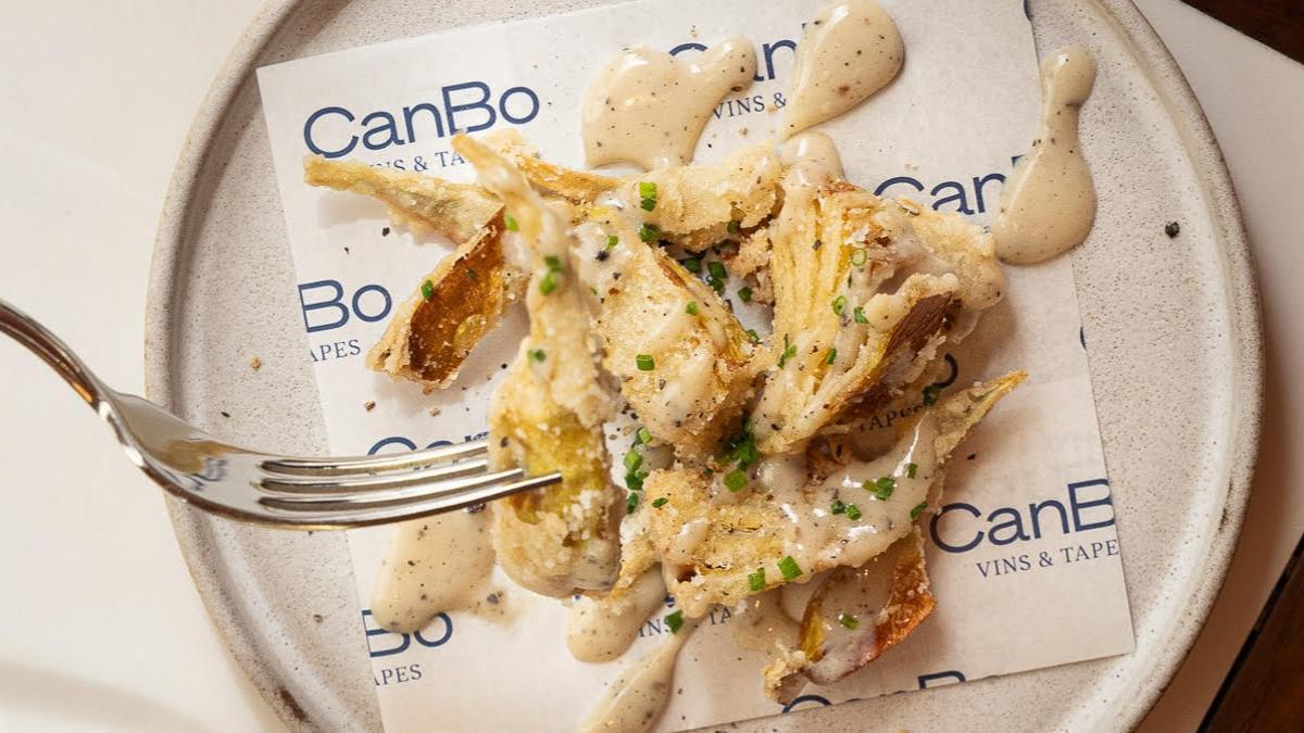 Las alcachofas 'cacio é pepe'  de Can Bo.
