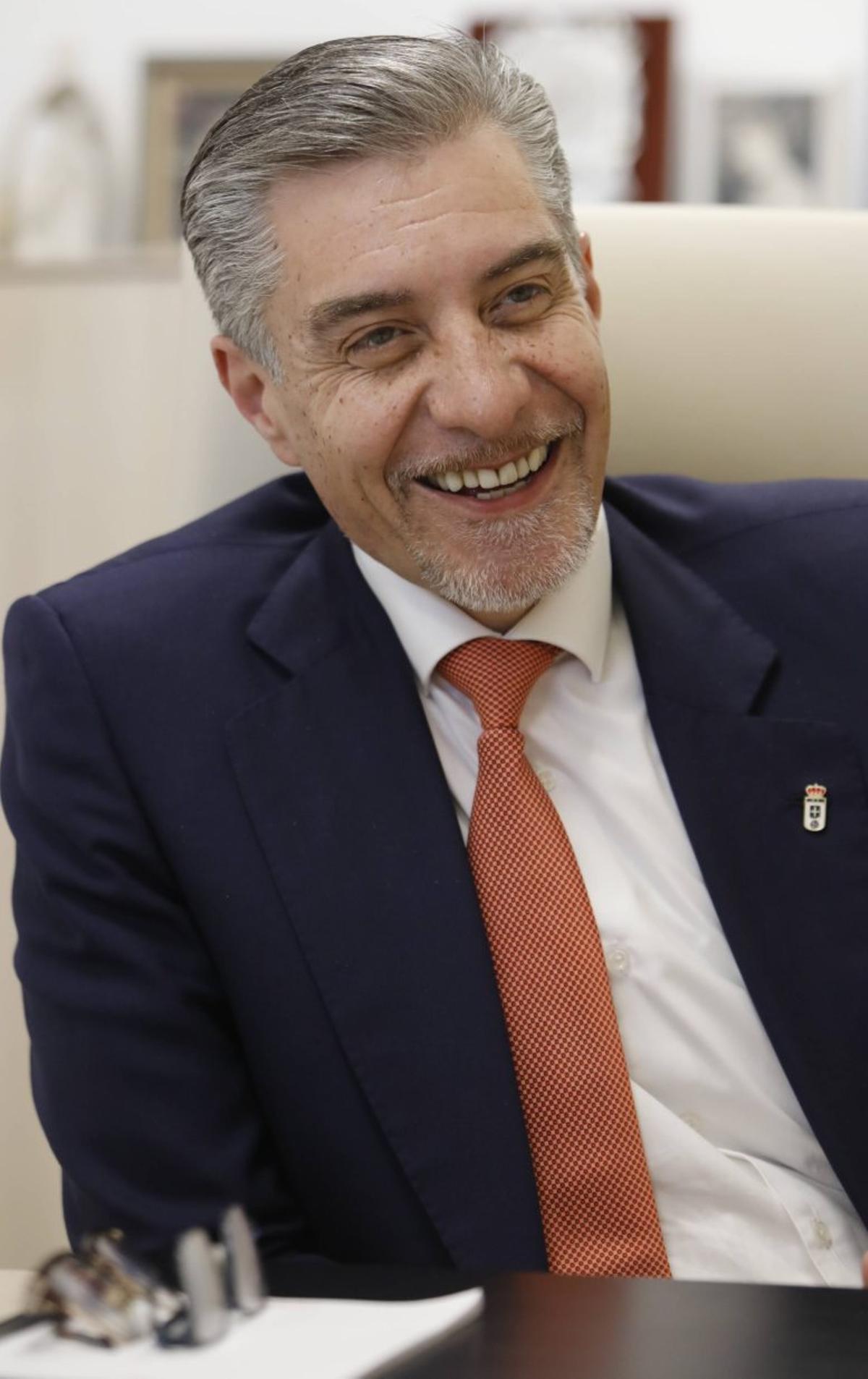 Martín Peláez, en el Carlos Tartiere. |