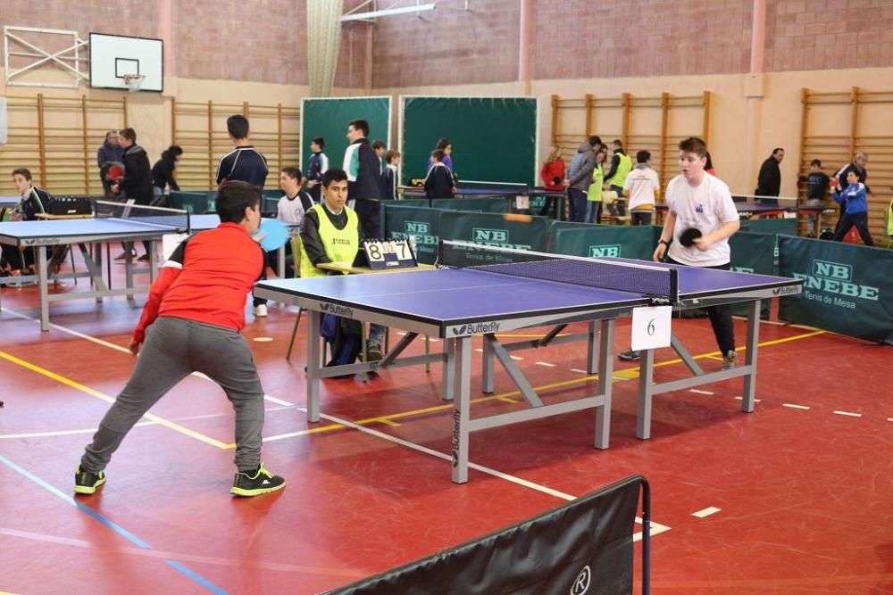 Final regional de tenis de mesa en Calasparra