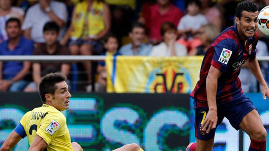 Pedro, en un partido ante el Villarreal.