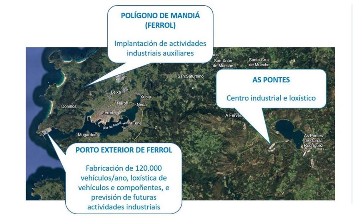El mapa de implantación de SAIC en Galicia