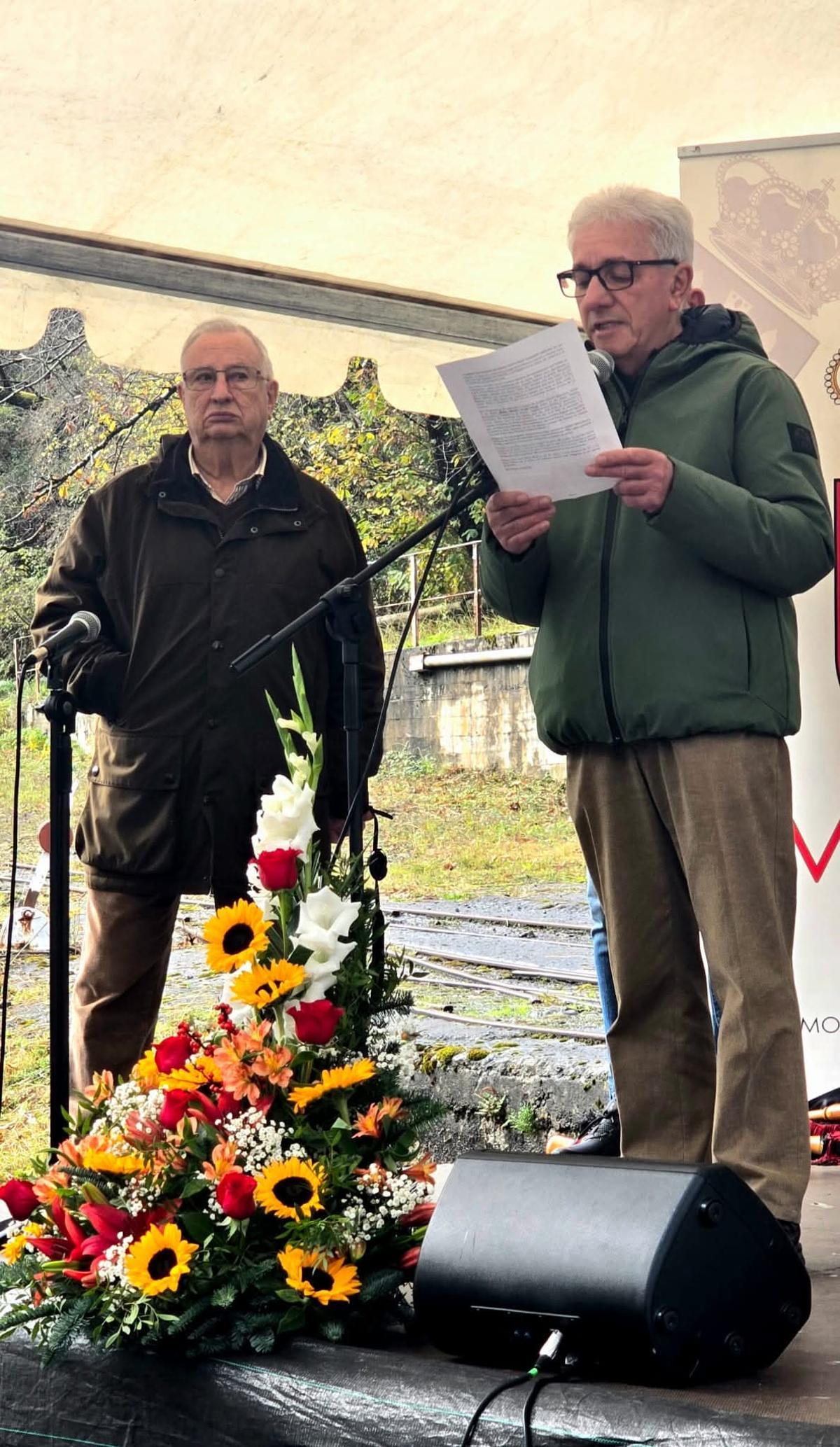 Intervención de José Luis Alonso, de Lugar de Arriba,  huérfano de la minería, en 1954, cuando tenía 18 meses.
