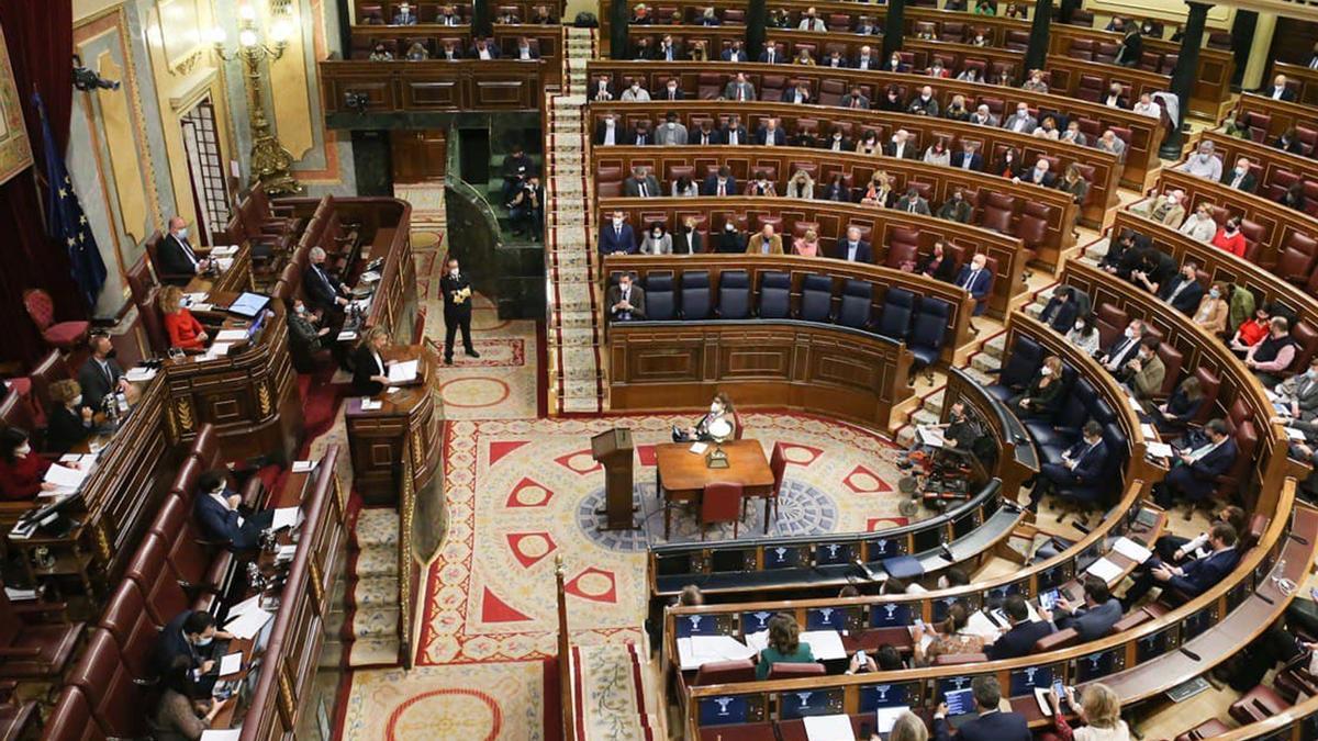 El ple del Congrés dels Diputats, durant el debat de la reforma laboral