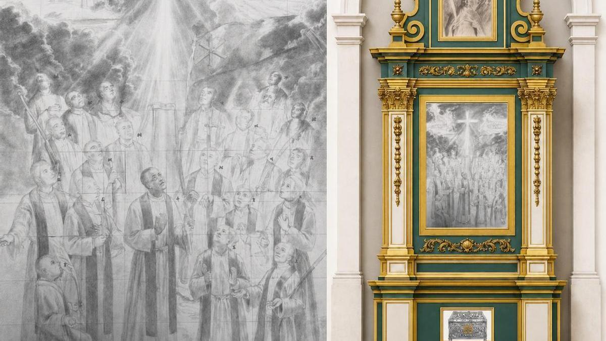Retablo en memoria de los sacerdotes mártires de la Diócesis de Ibiza.