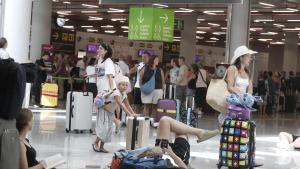El aeropuerto de Palma, abarrotado por el eclipse