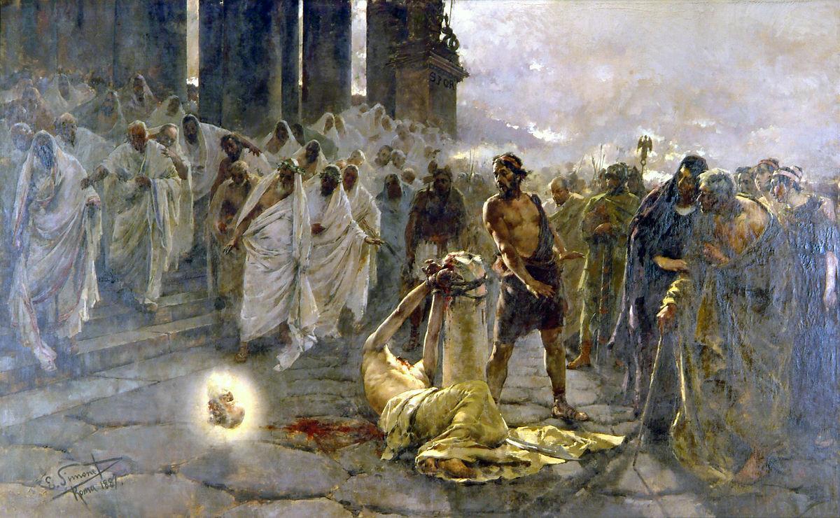 Decapitación de San Pablo, de Enrique Simonet (1887).