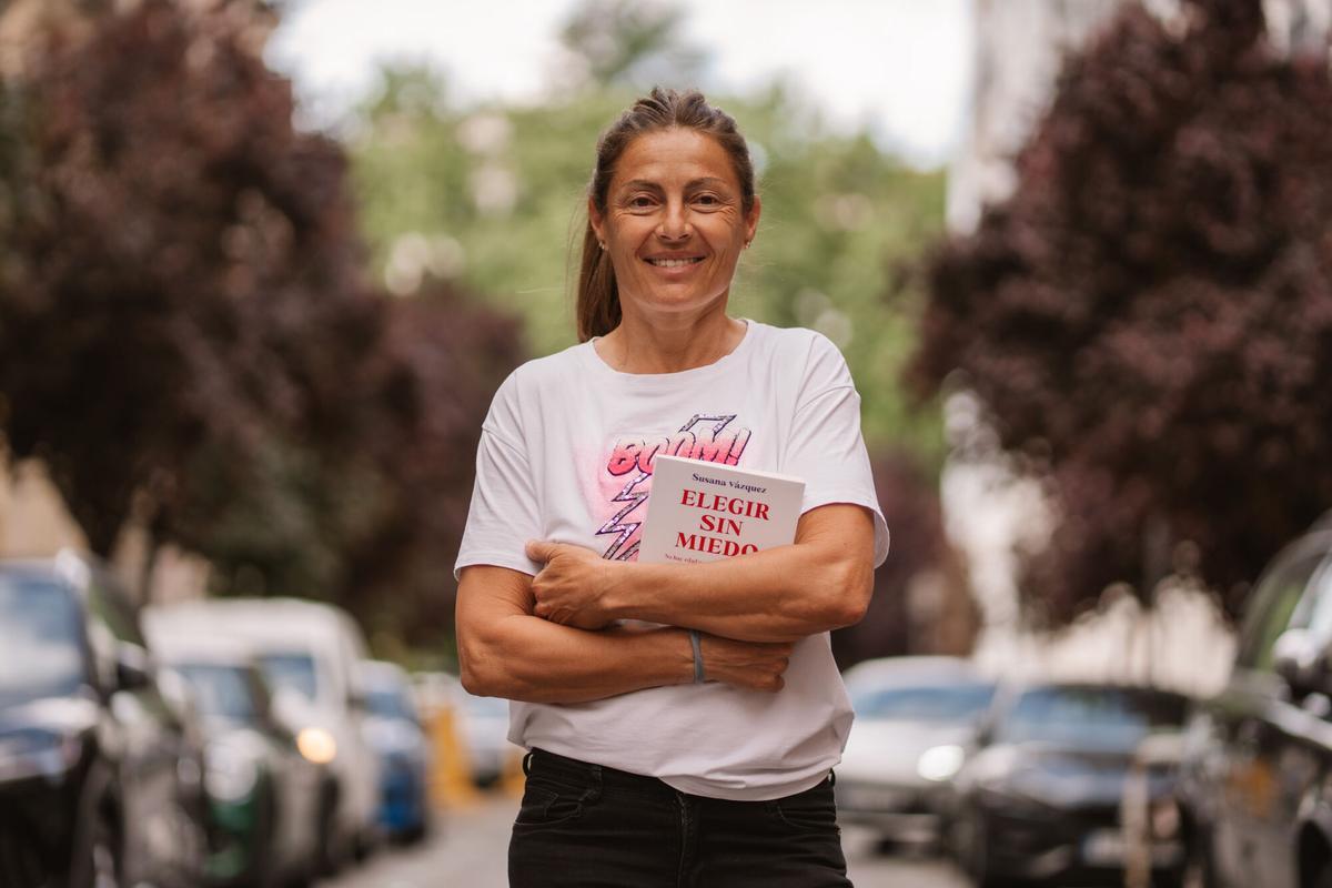 La atleta y policía Susana Vázquez en Madrid.