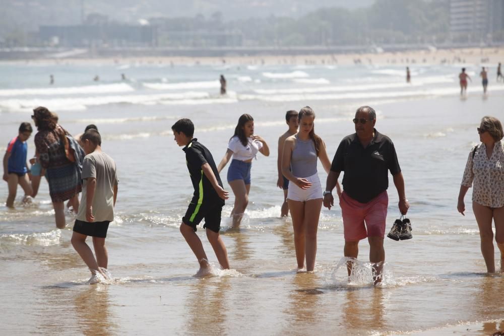 Jornada de calor en Gijón