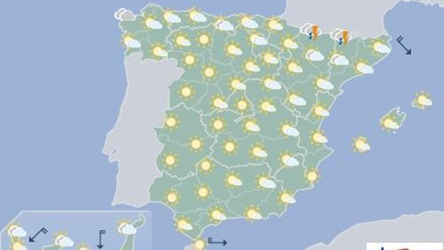 Nubes al norte y despejado en el resto de Canarias