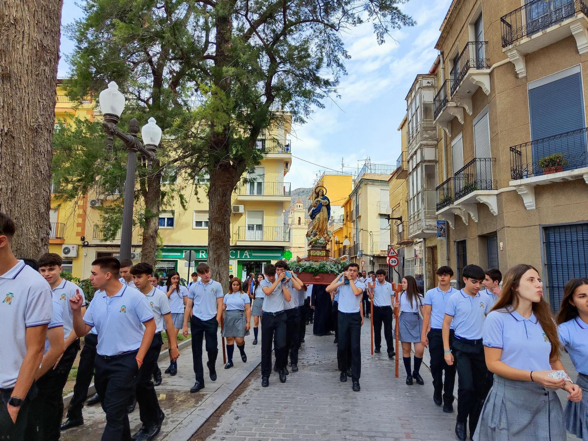 Romería desde el Colegio Santo Domingo de Orihuela al Santuario de Nuestra Señora de Monserrate