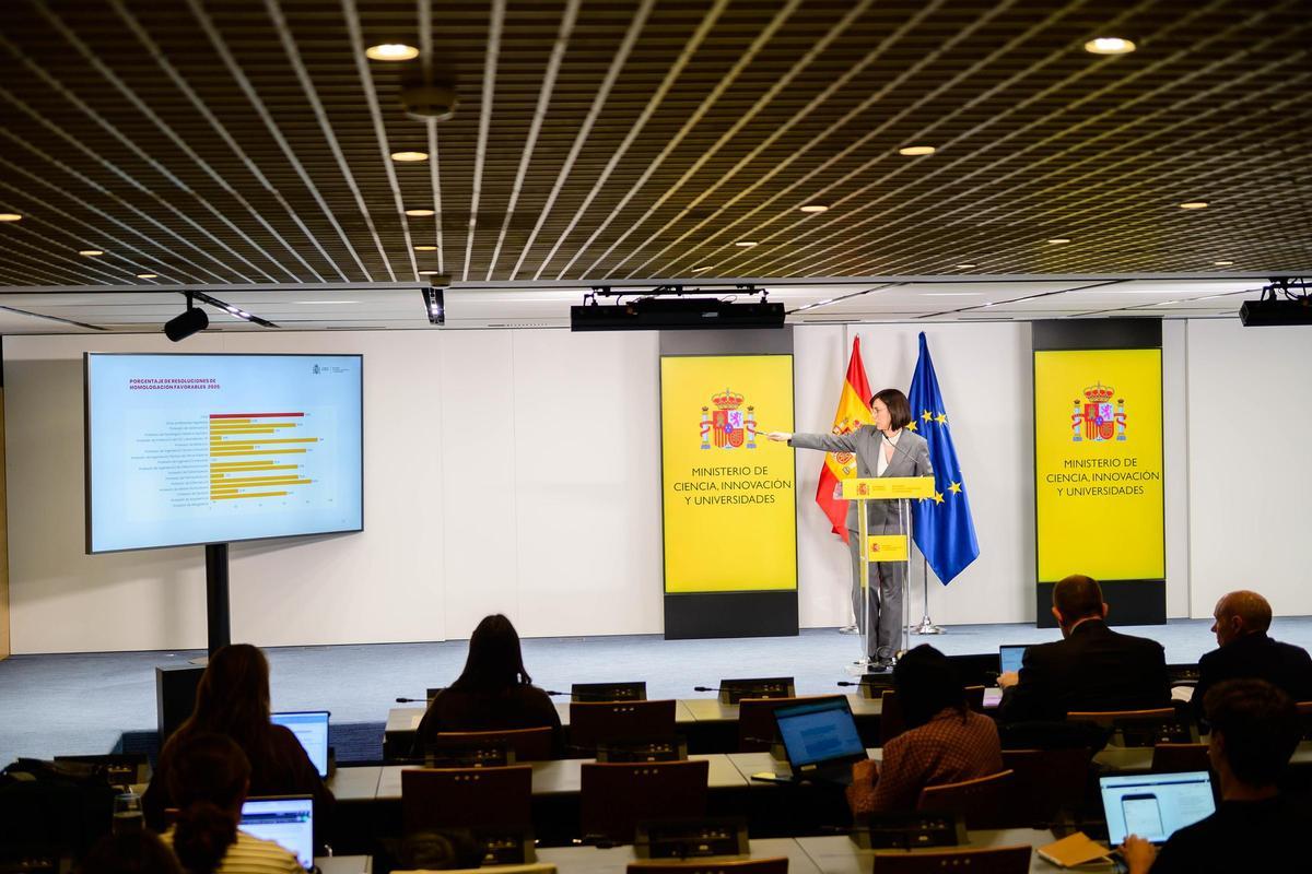 La ministra Diana Morant, en rueda de prensa
