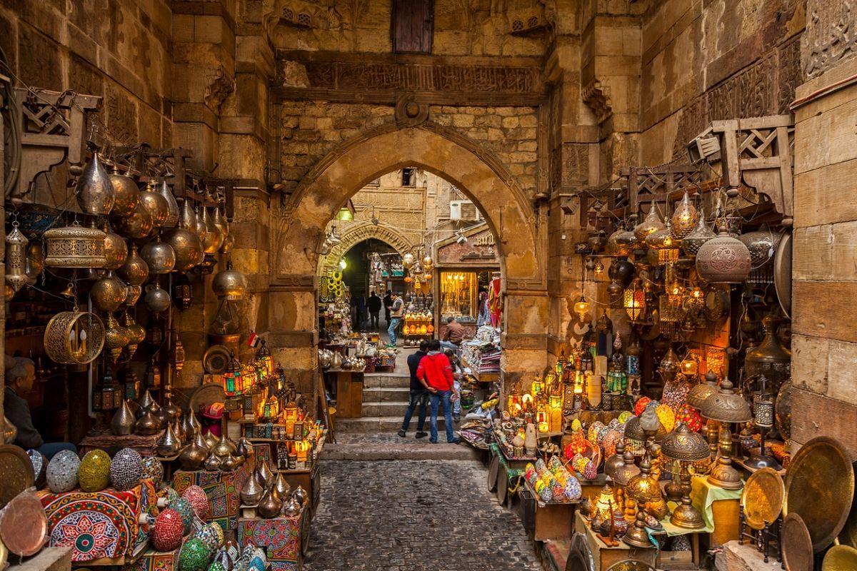 Mercado de Khan El Khalili en el Cairo