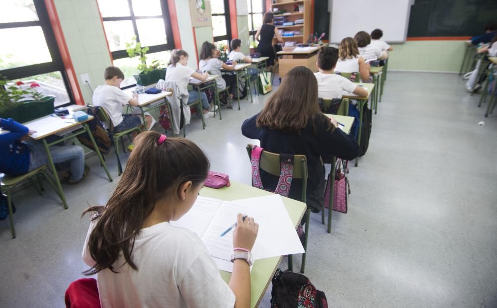 La Plataforma Galega en Defensa do Ensino Público cifró este mediodía en más de un 80% los alumnos convocados a las pruebas de evaluación de 6º de Primaria y 4º de ESO que no acudieron a realizarlas.