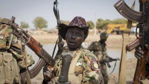 South Sudanese government soldier chants in celebration after government forces on Friday retook from rebel forces the provincial capital of Bentiu  in Unity State  South Sudan  South Sudan s civil war has caused nearly 400 000  excess deaths  since fighting erupted in late 2013  a new report by the London School of Hygiene and Tropical Medicine  AP Photo Mackenzie Knowles-Coursin  File 