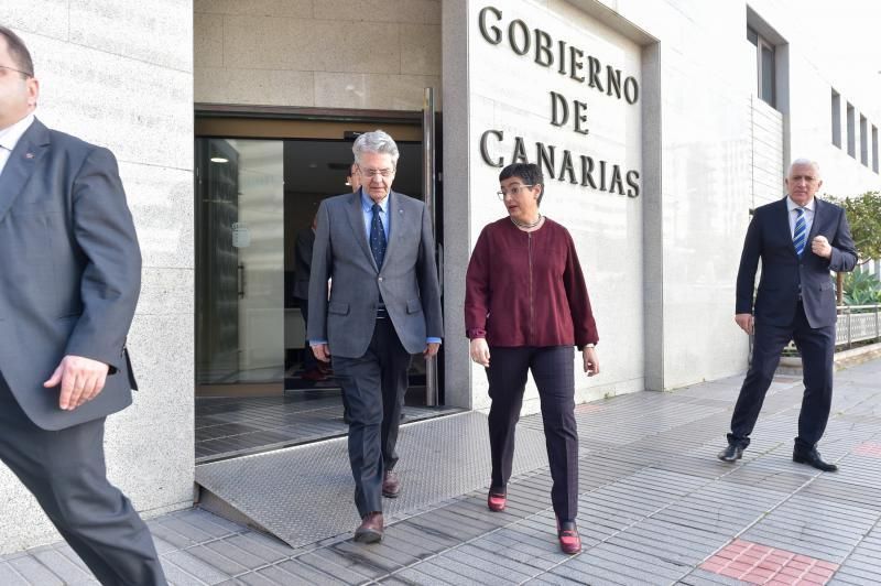 25-01-2020 LAS PALMAS DE GRAN CANARIA. Angel Víctor Torres, presidente de Canarias, recibe a la ministra de Asuntos Exteriores, Unión Europea y Cooperación, Aránzazu González Kaya  | 25/01/2020 | Fotógrafo: Andrés Cruz