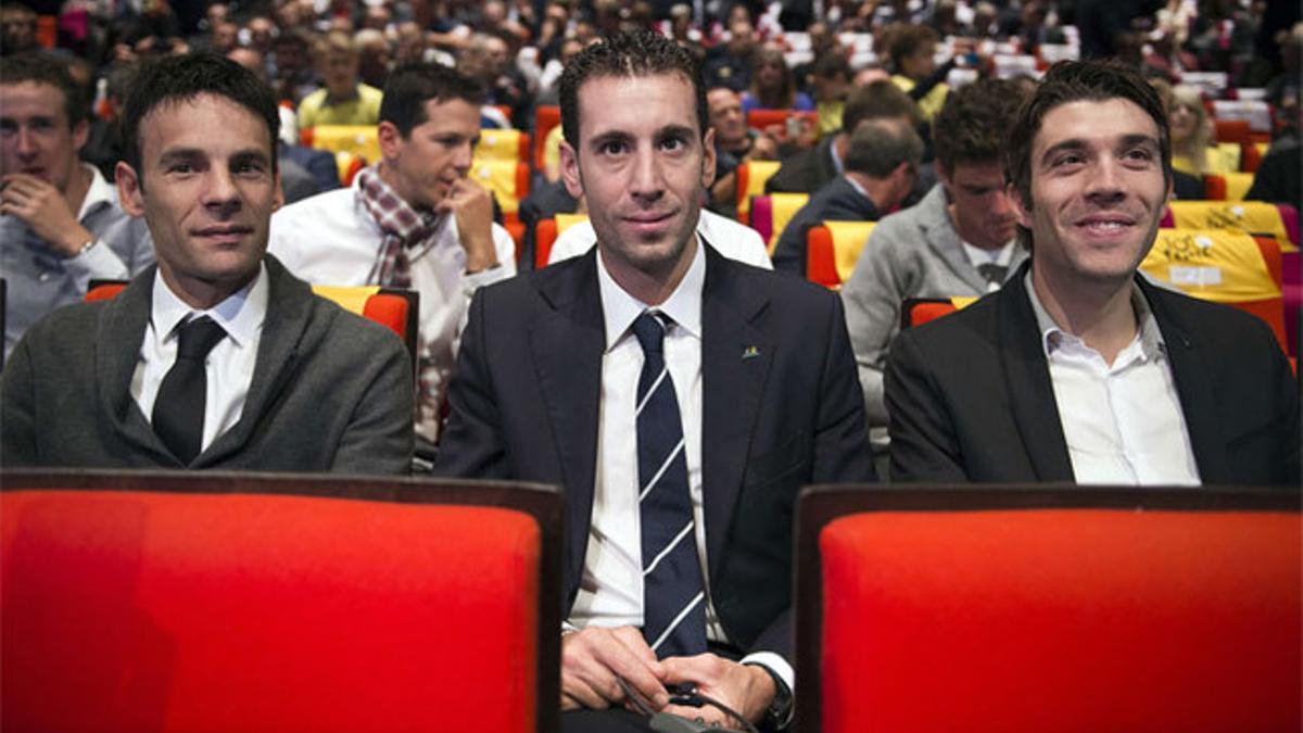 Vincenzo Nibali durante la presentación del Tour 2015 en París