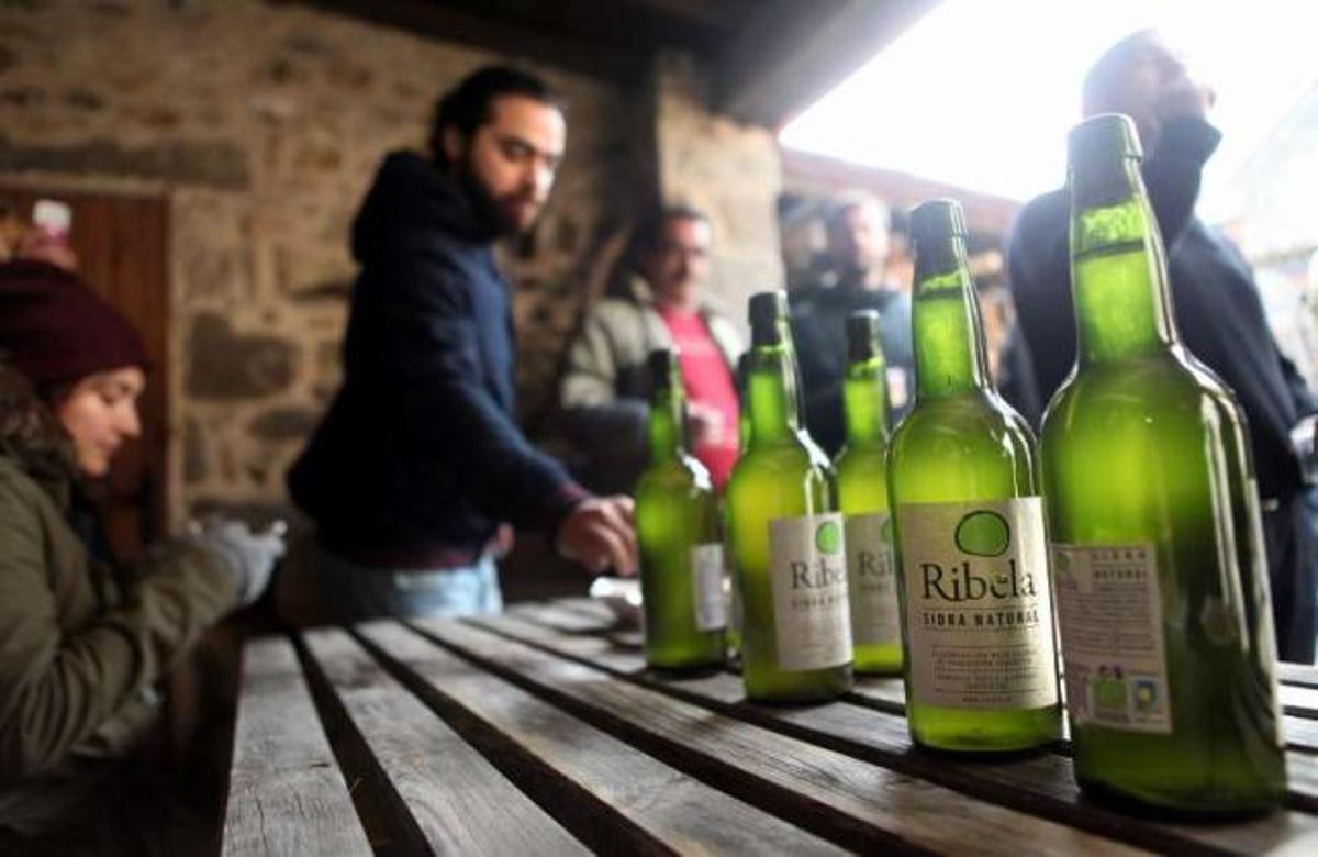 Imagen de la visita que el GDR de Betanzos realizó a Sidra de Ribela el pasado año.  // Bernabé