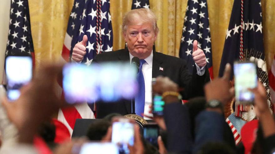 Donald Trump, durante su rueda de prensa