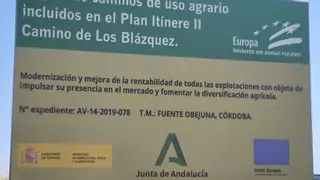 La Junta invierte más de 340.000 euros en la mejora del camino rural Los Blázquez en Fuente Obejuna