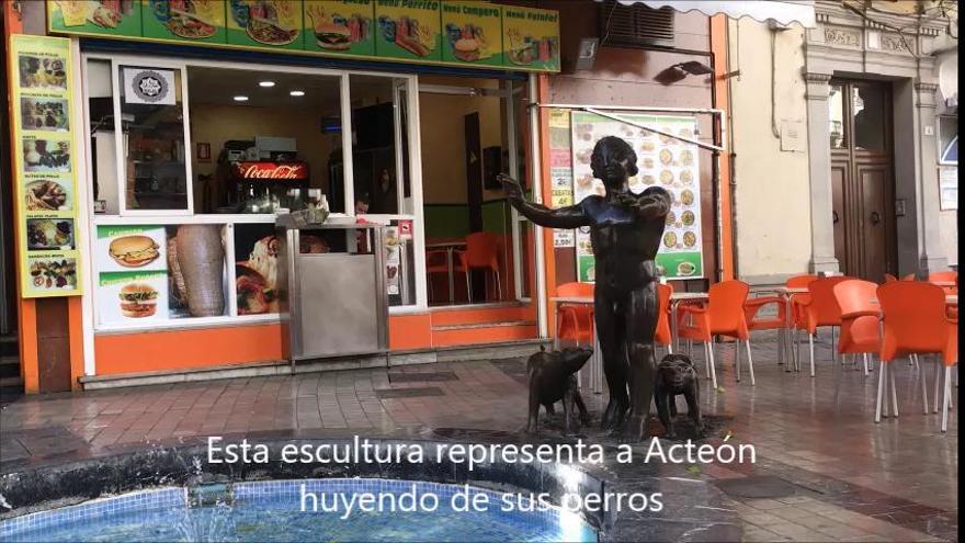 Esculturas en la plaza de Uncibay