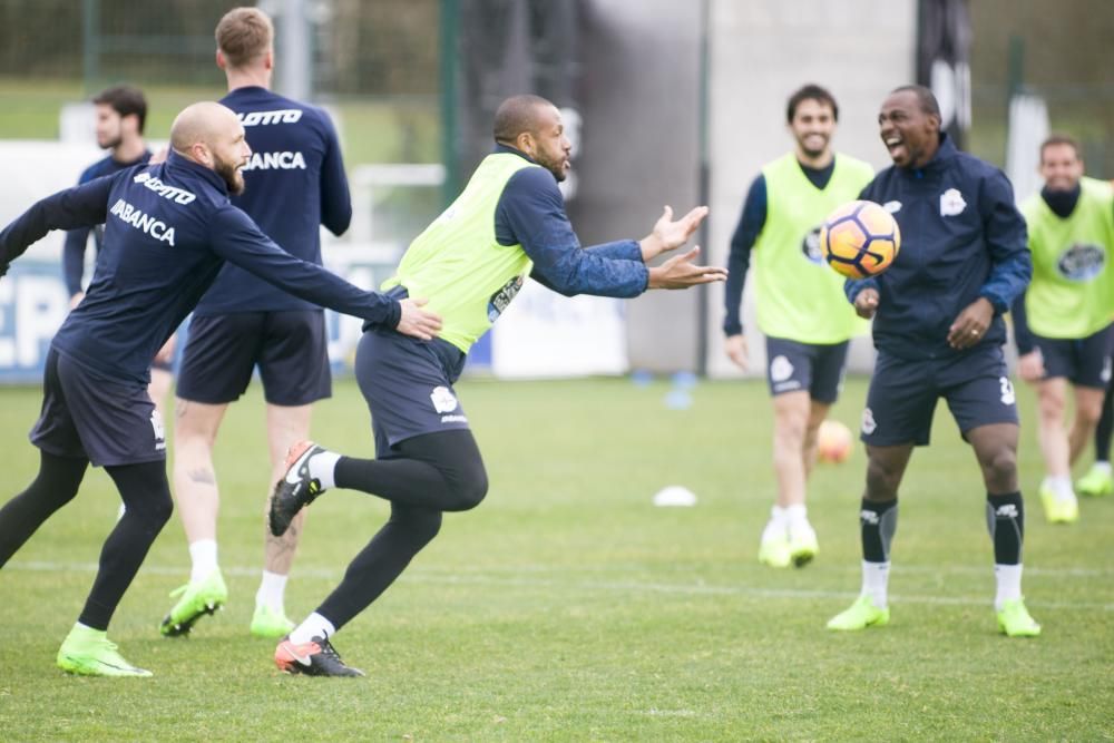 La plantilla continúa preparadno el decisivo partido del sábado en Butarque con la obligación de sumar puntos.