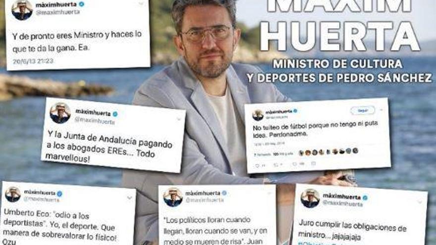 Màxim Huerta, preso de sus palabras en Twitter