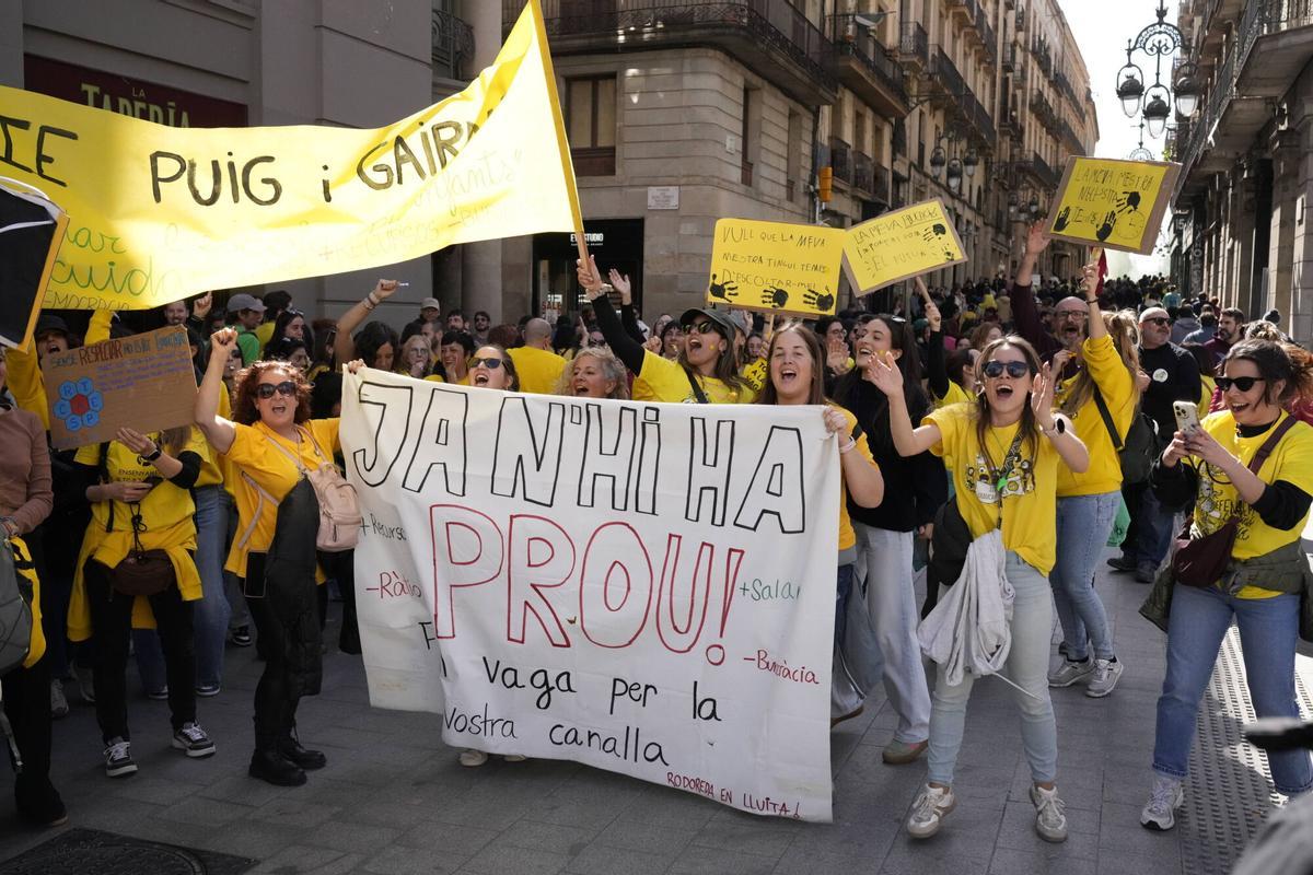 Manifestación de profesores el pasado mes de mayo.