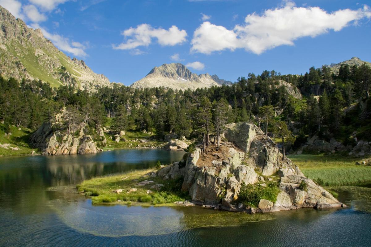 Naturaleza alpina en el valle del Arán (Cataluña)
