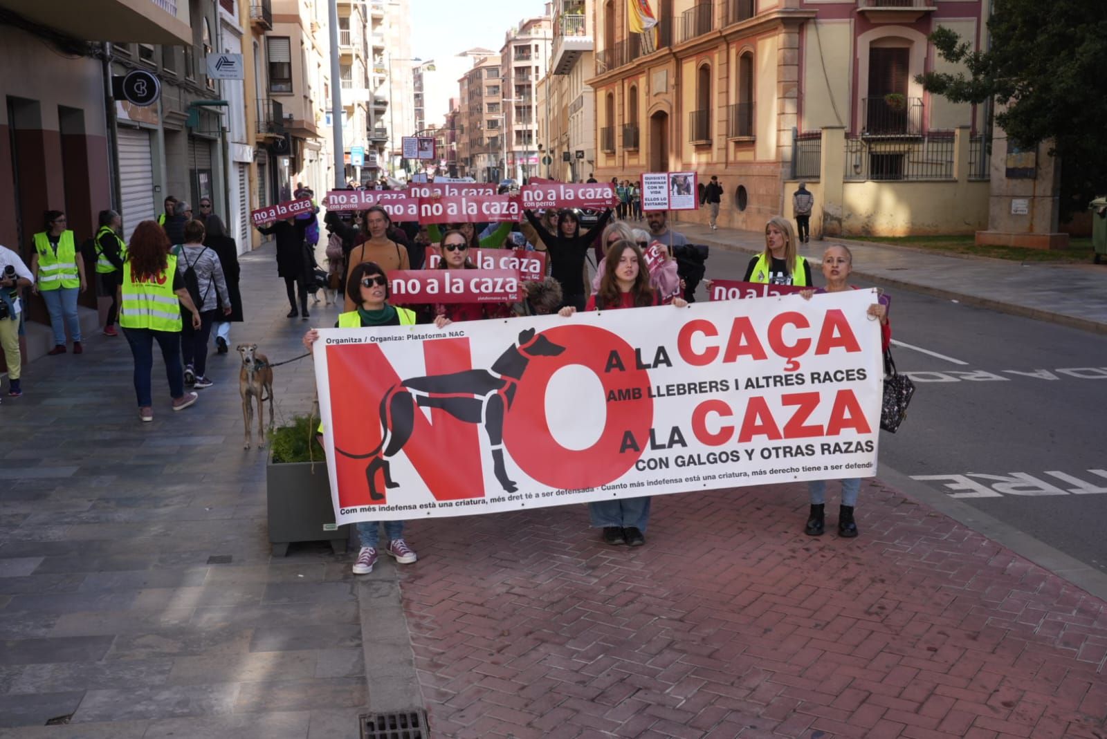 Protesta contra la caza en Castelló