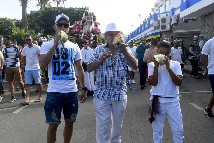 21-07-19 GRAN CANARIA. PUERTO DE ARGUINEGUIN-PUERTO DE MOGAN. MOGAN. Procesión marítima de la Virgen delCarmen desde el Puerto de en Arguineguín hasta el Puerto de Mogán.Fotos: Juan Castro  | 21/07/2019 | Fotógrafo: Juan Carlos Castro