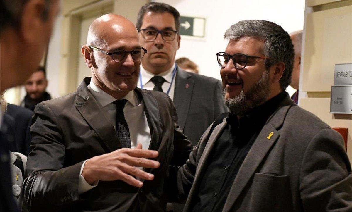 Raül Romeva, en el Senado.