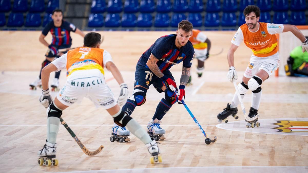 El Barça goleó al Calafell en el amistoso del Palau