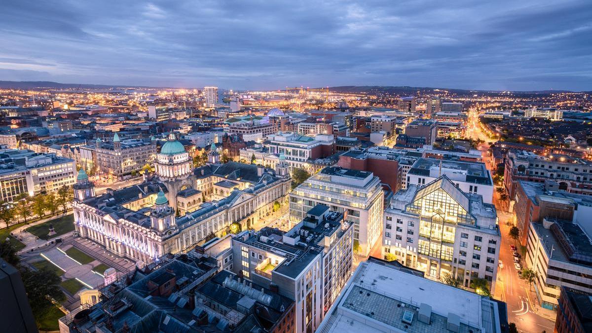 Ayuntamiento de Belfast visto desde el aire