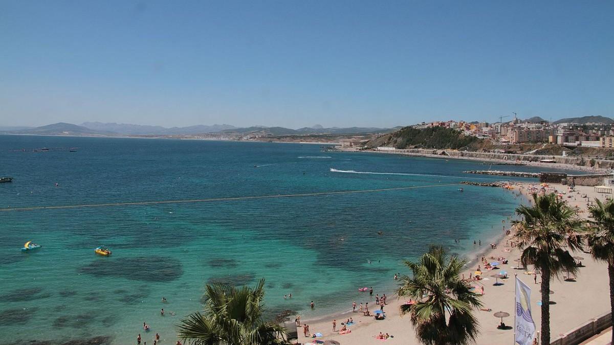 Playa de la Ribera de Ceuta.