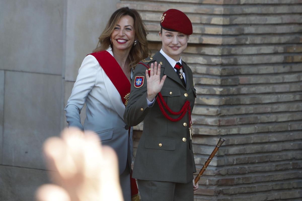 Leonor de Borbón, homenajeada en Zaragoza.