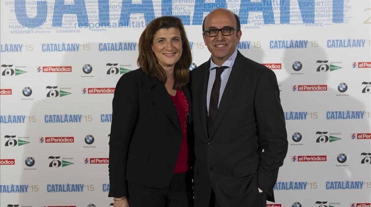 Neus Rodríguez y Josep Maria Bardají, de la empresa Bacardí.