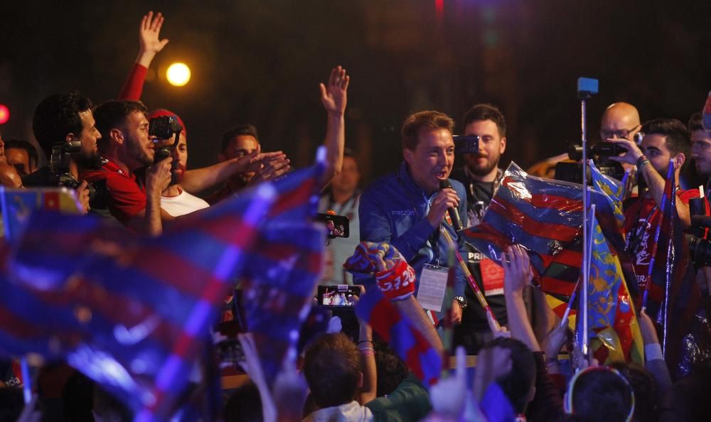 Así celebra el ascenso la afición del Levante UD