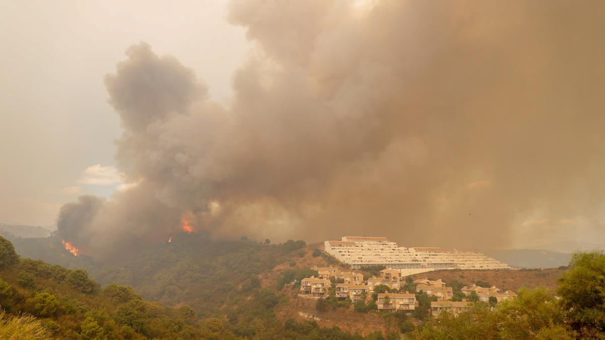 Incendio en Sierra Bermeja