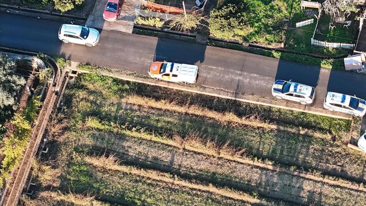 Imagen aérea de campos de Carcaixent.