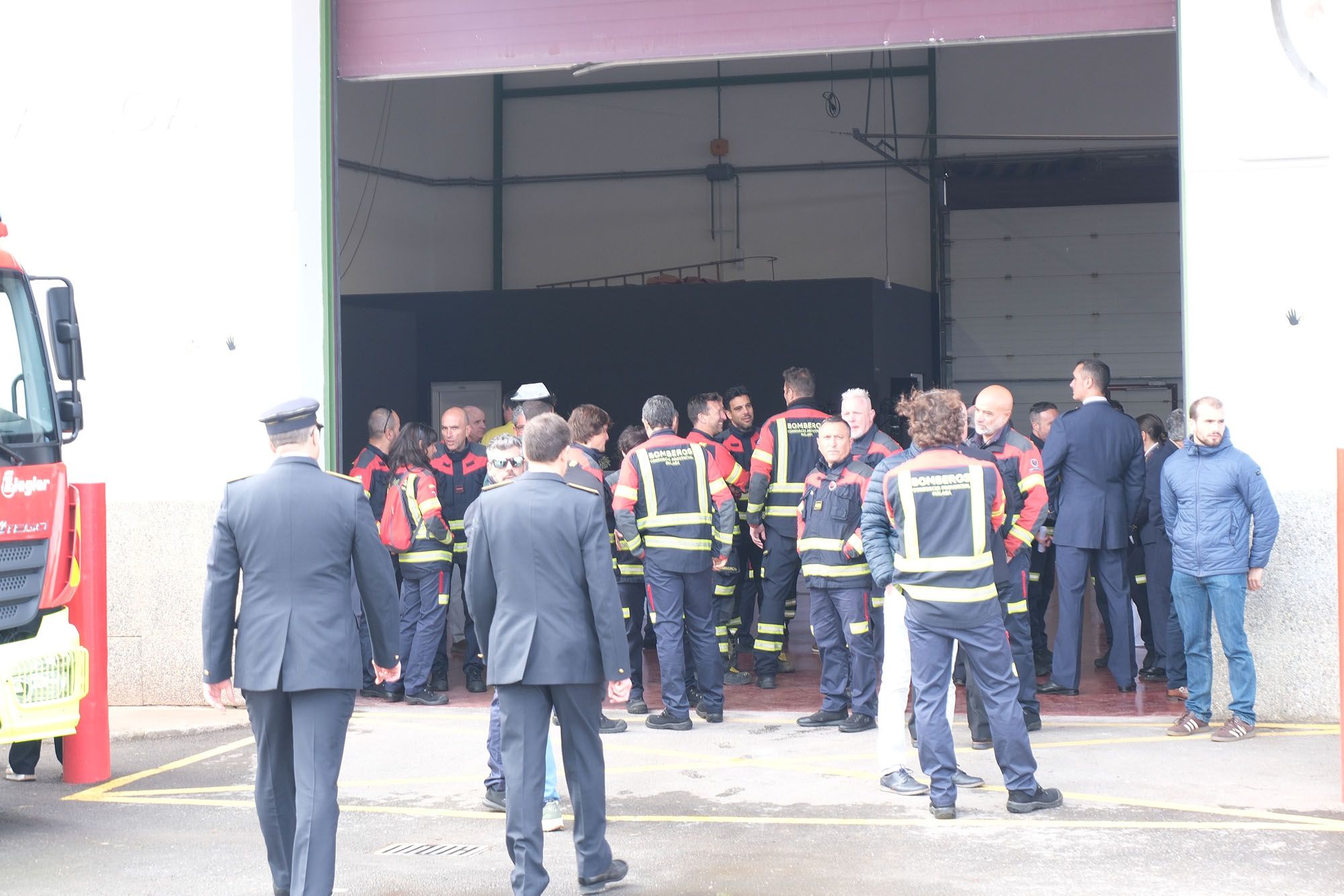 El Consorcio Provincial de Bomberos (CPB) de Málaga celebra el día de su patrón, San Juan de Dios, en el parque de bomberos de Antequera.