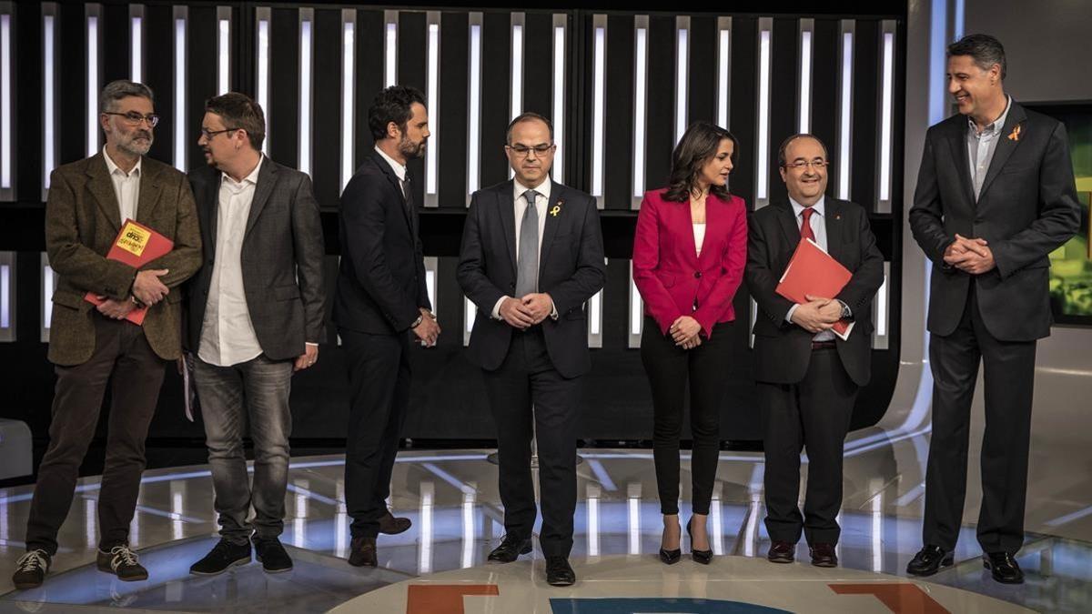 Primer debate electoral de las elecciones del 21 de diciembre.