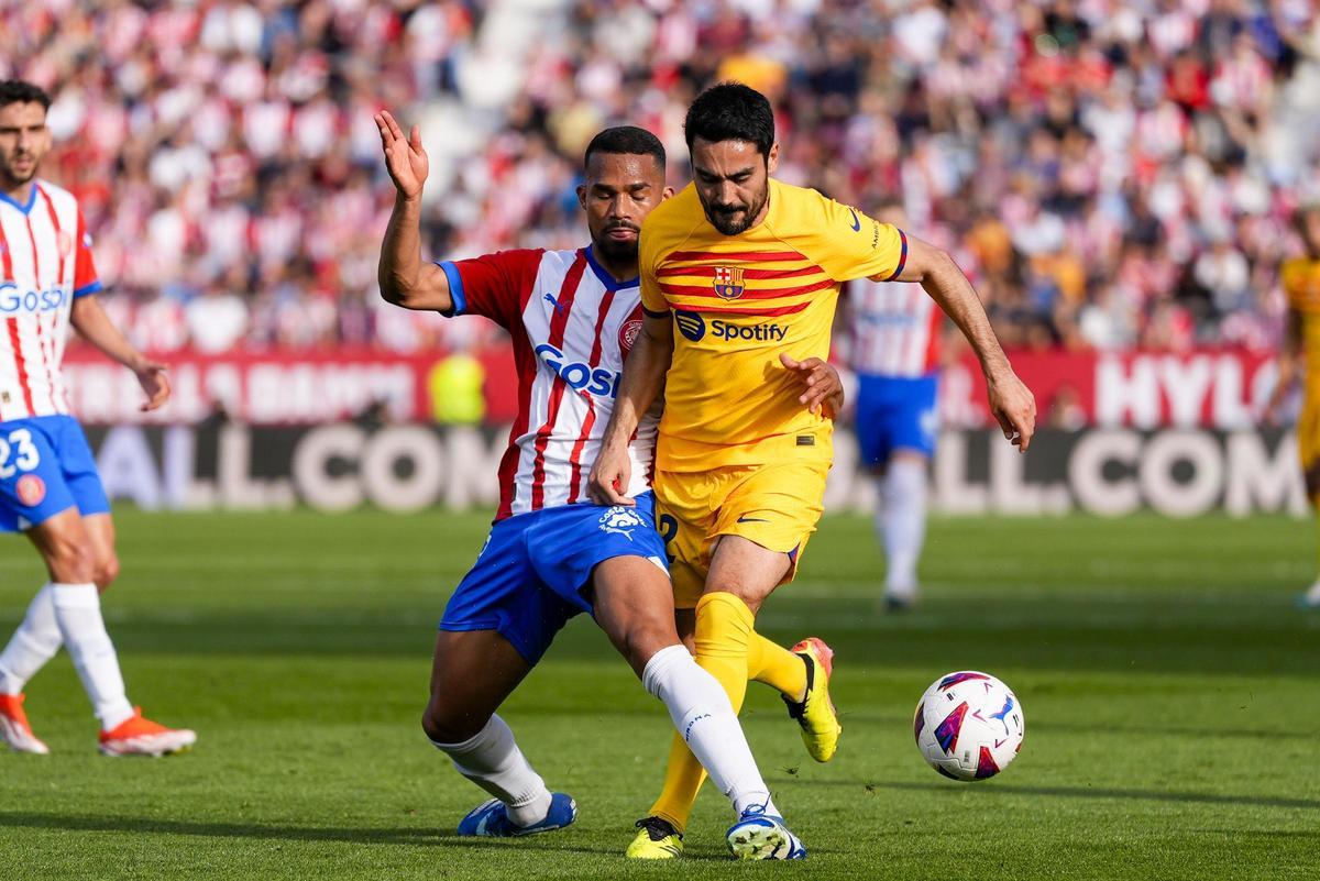 Girona y Barça, durante su último enfrentamiento