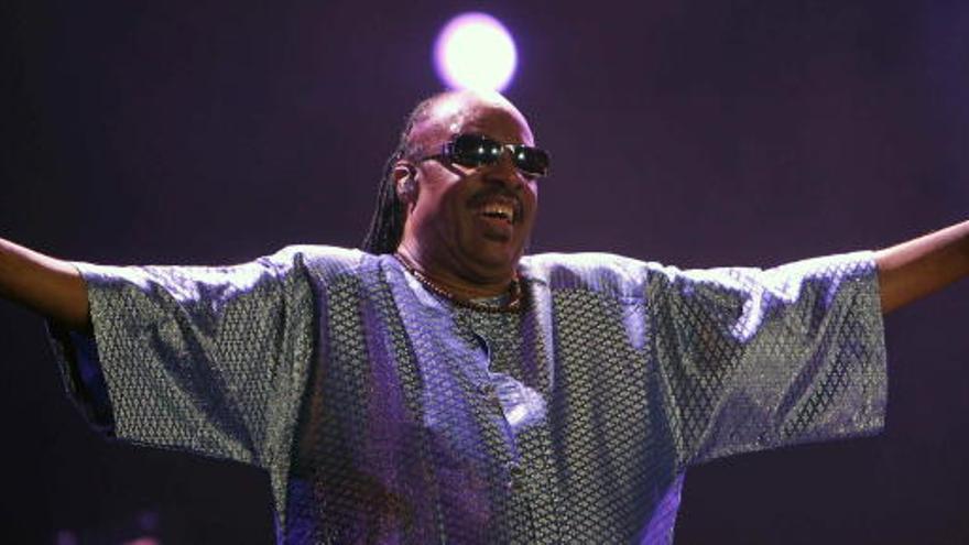 Stevie Wonder, durante su actuación.