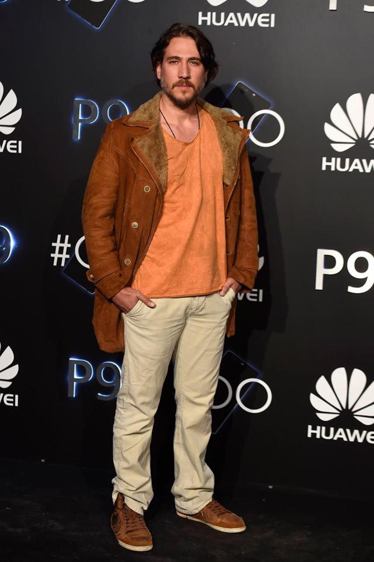 Alberto Ammann, en la fiesta de presentación del Huawei P9 en Madrid.