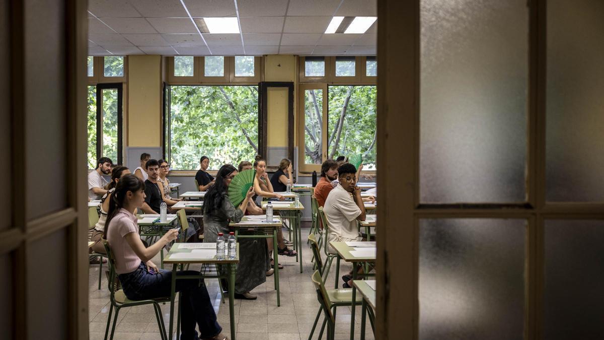 Oposiciones a mestro de Secundaria y FP en Aragón, en una imagen de archivo.