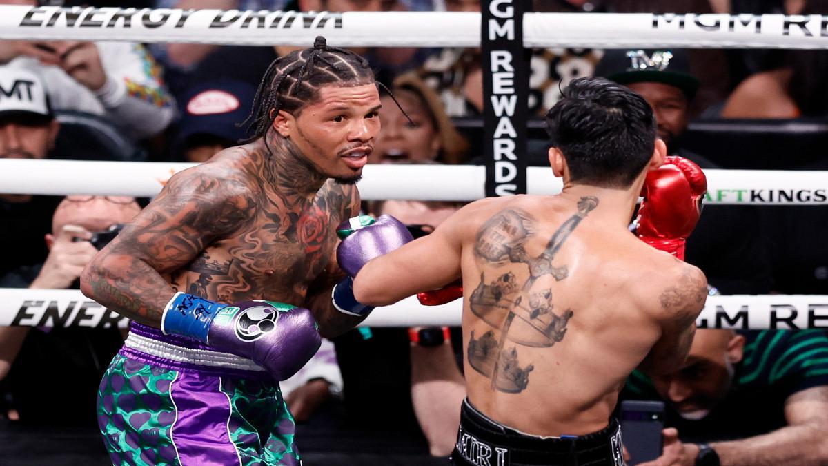 Un momento del combate entre Gervonta Davis y Ryan García