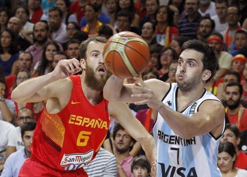 Imágenes del amistoso de baloncesto entre España y Argentina.