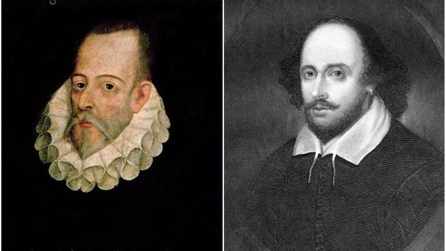 Miguel de Cervantes y William Shakespeare.